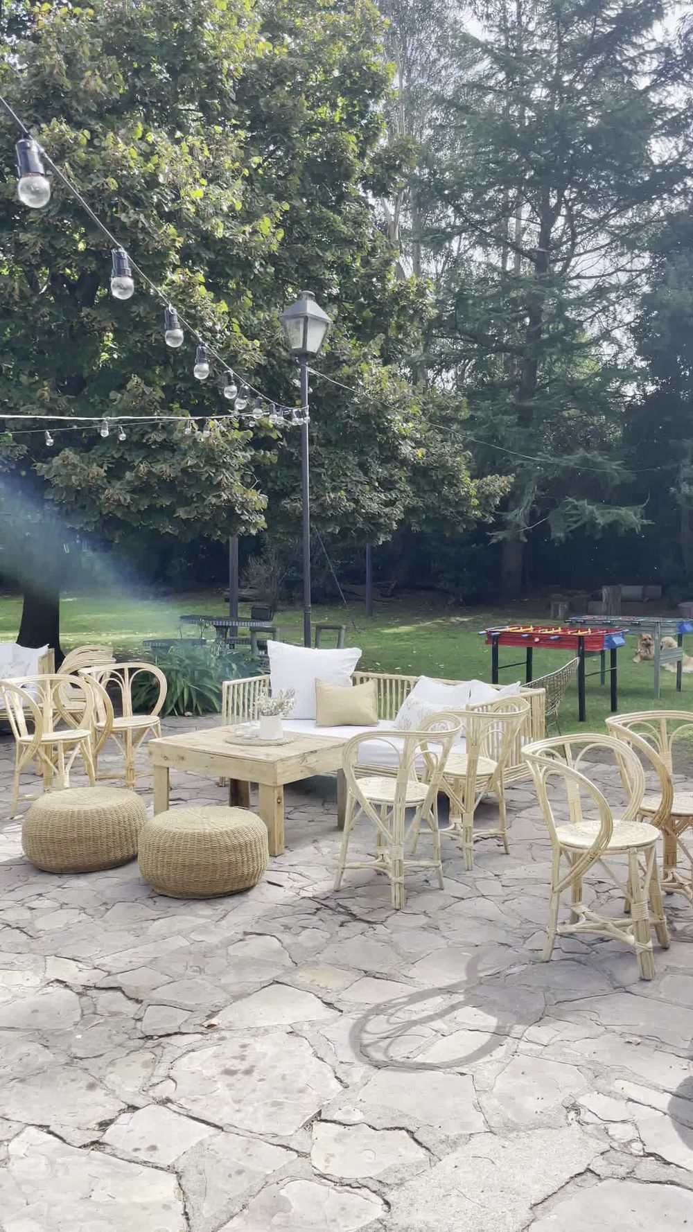 Estar al aire libre para eventos en el parque
